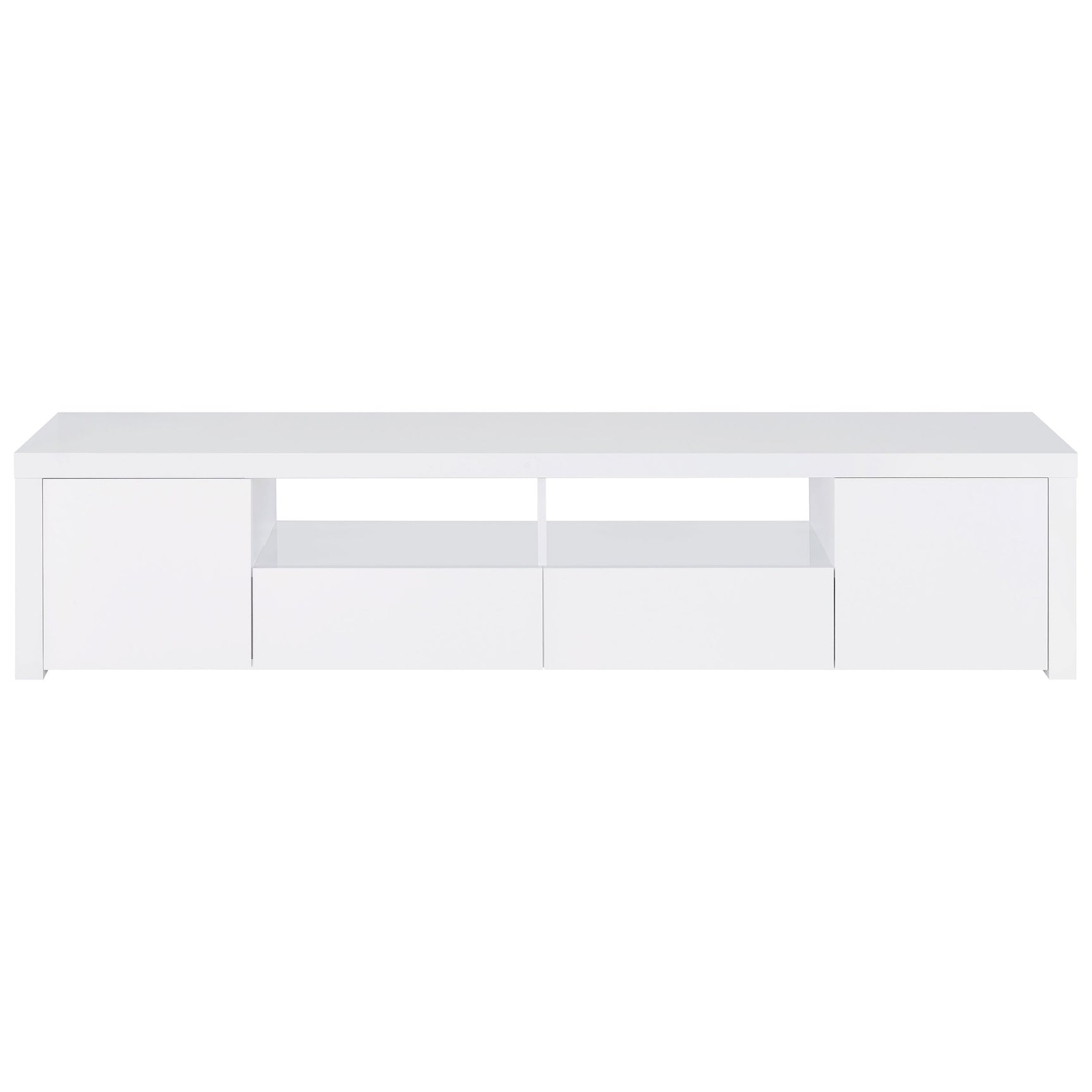 Jude High Gloss White 79" TV Stand - Ornate Home