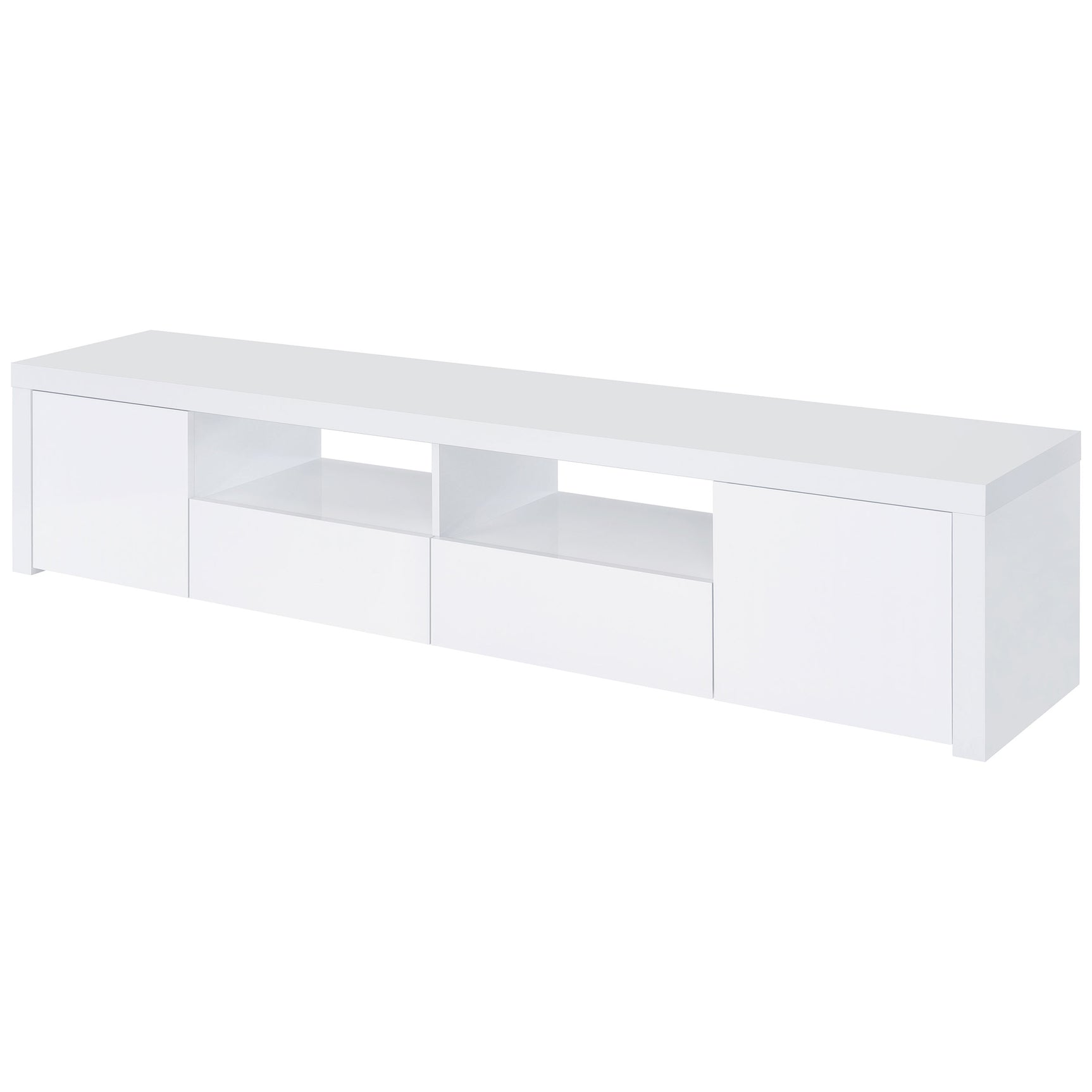 Jude High Gloss White 79" TV Stand - Ornate Home