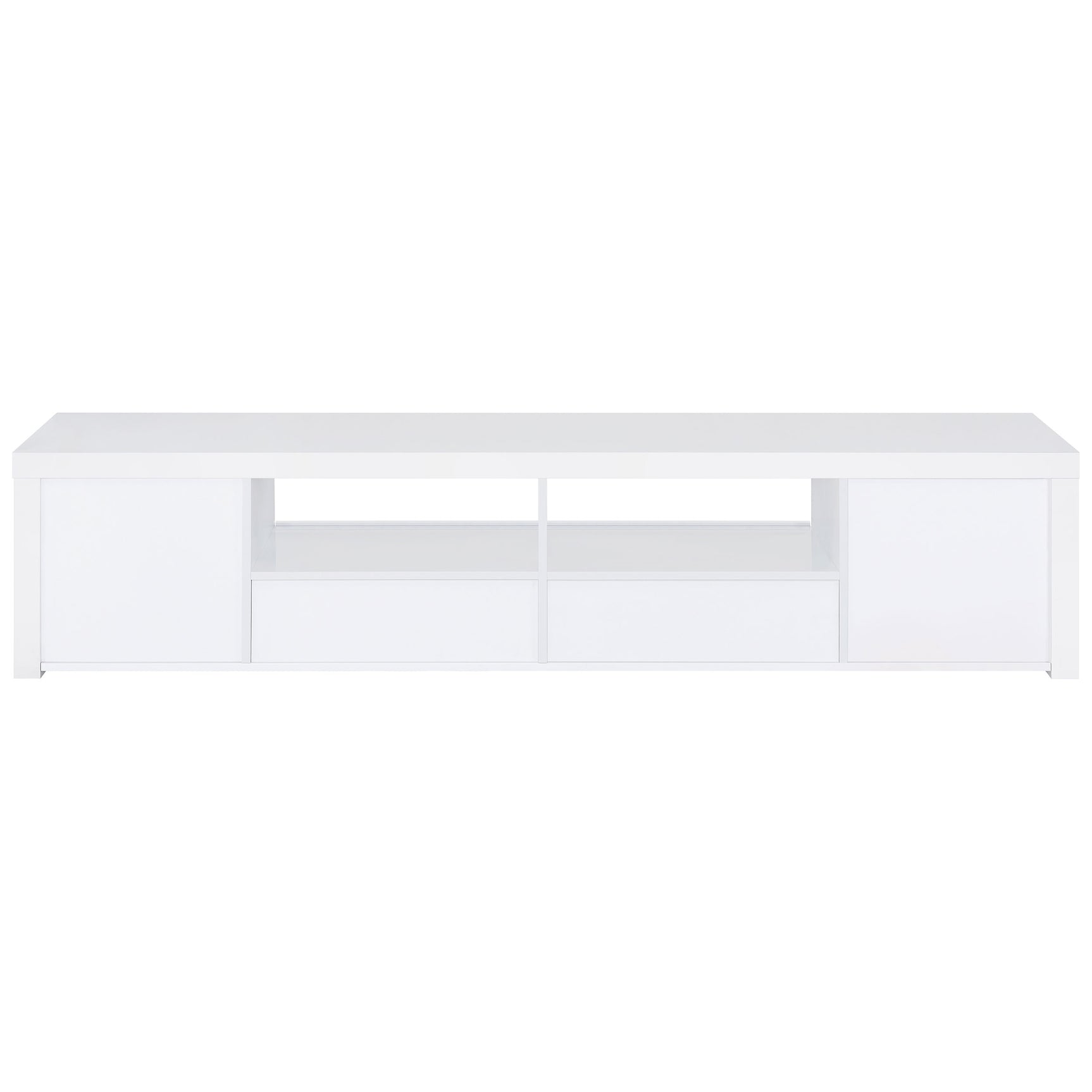 Jude High Gloss White 79" TV Stand - Ornate Home