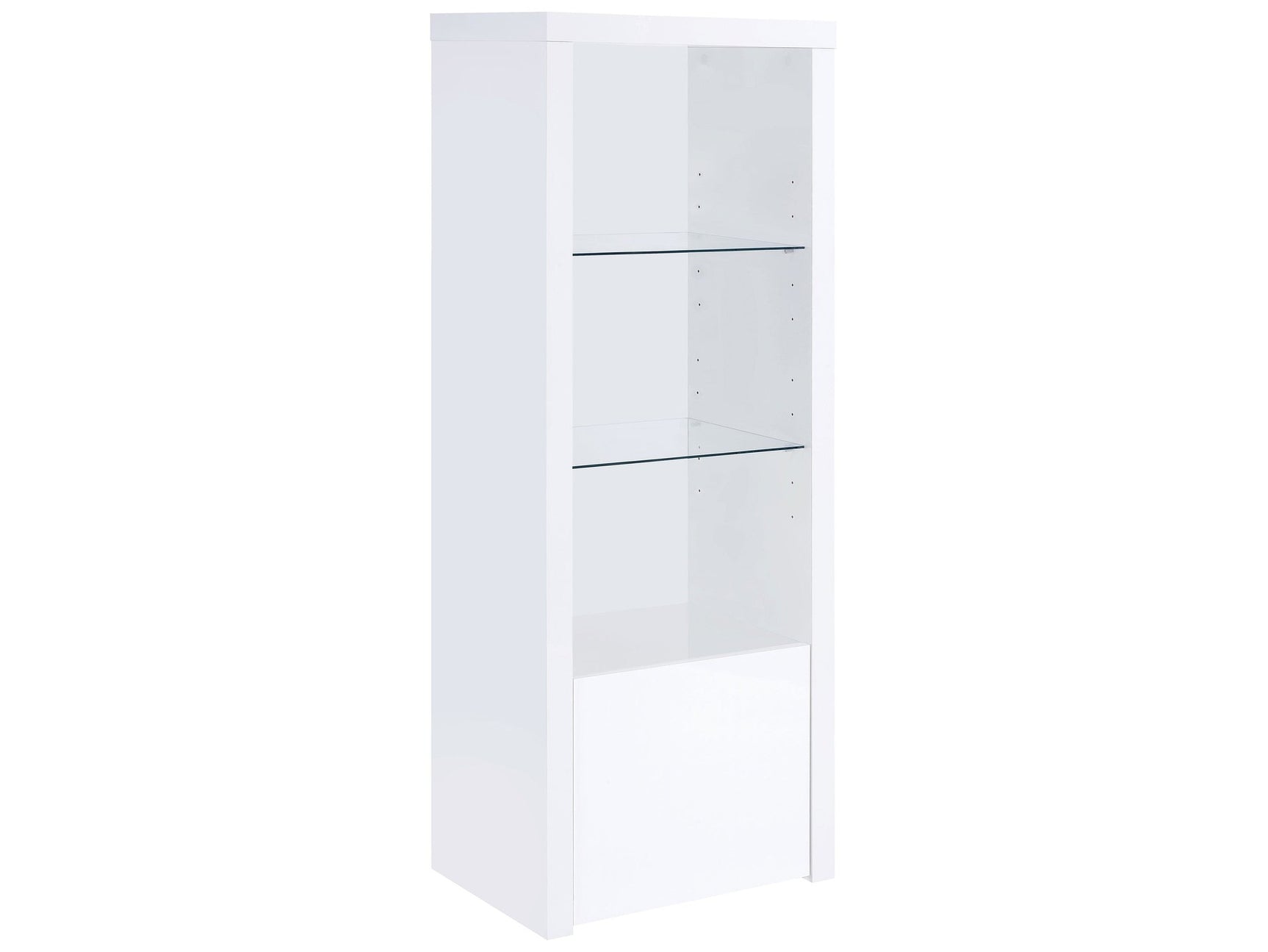 Jude White High Gloss Media Tower - Ornate Home