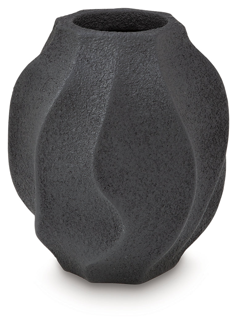 Judworth Black Vase (12''H) (Online Special Price) - Ornate Home