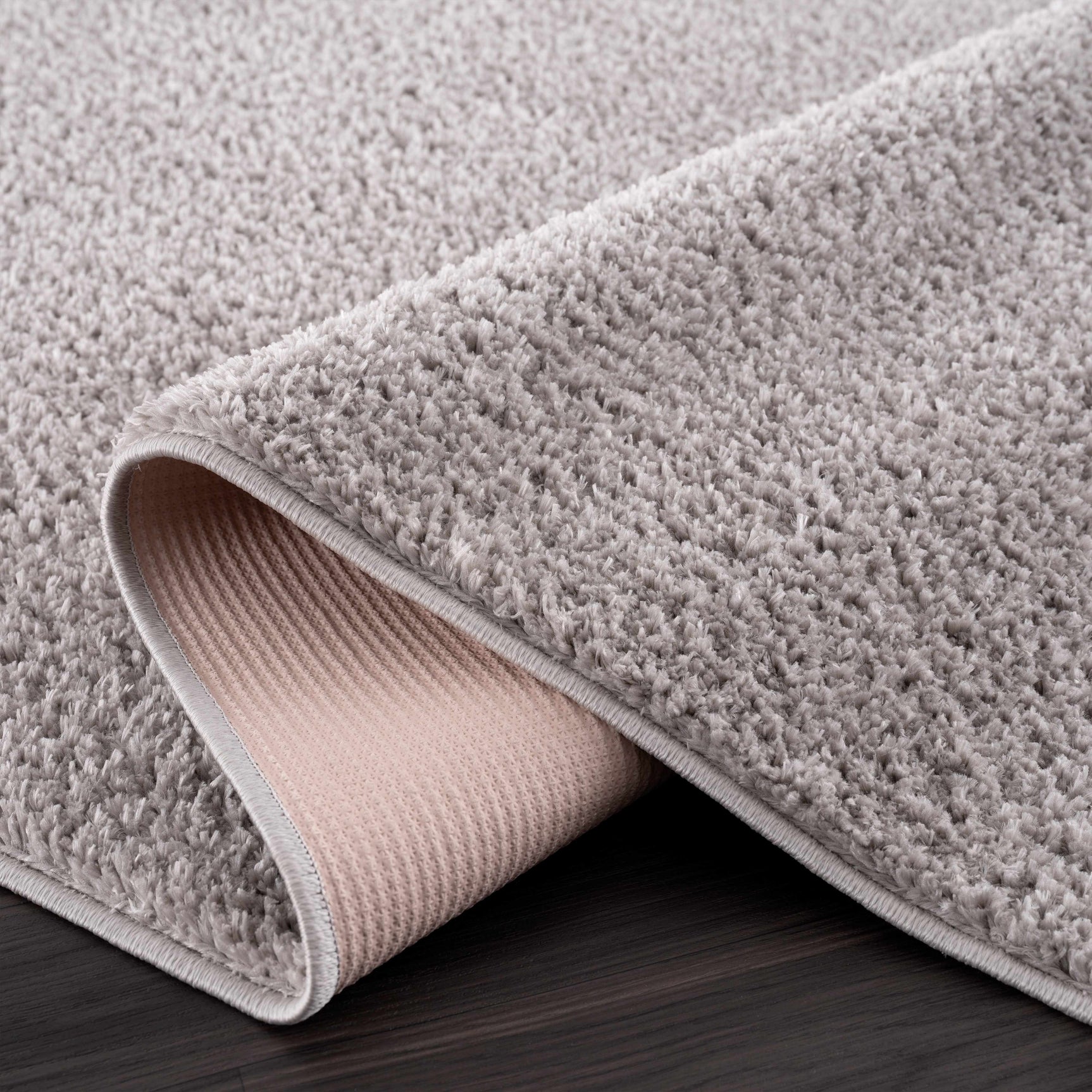 Judy Solid Gray Washable Shag Rug - Clearance - Ornate Home