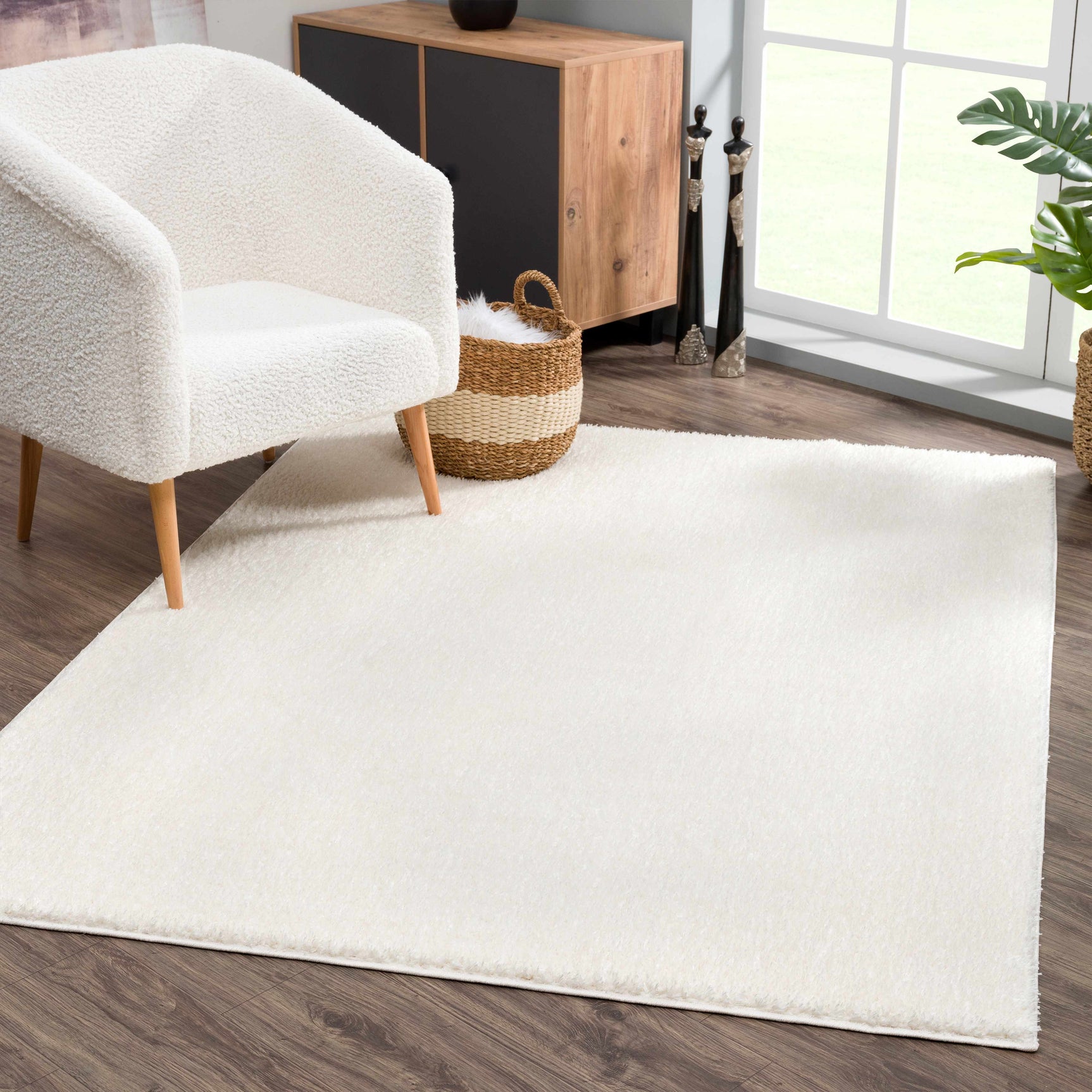 Judy White Washable Area Rug - Ornate Home