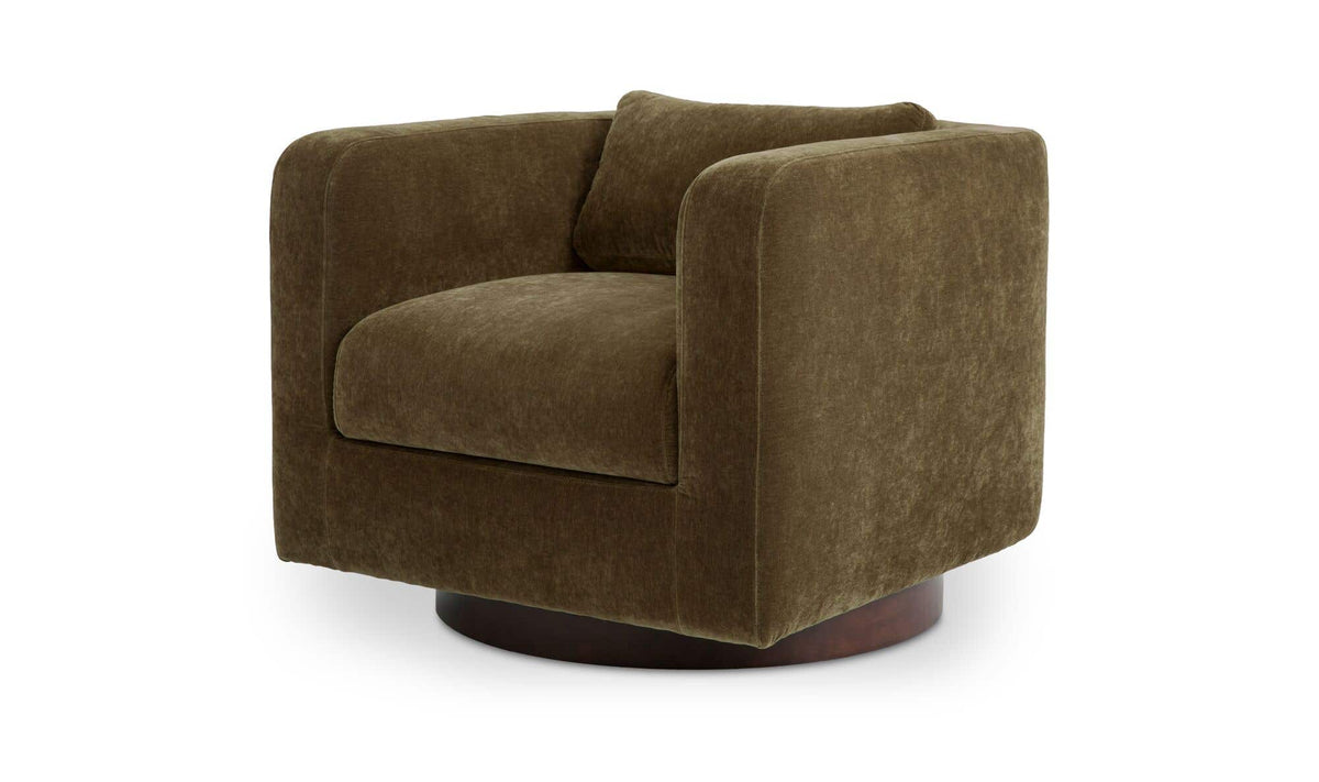 Julian Cedar Green Swivel Chair - Ornate Home