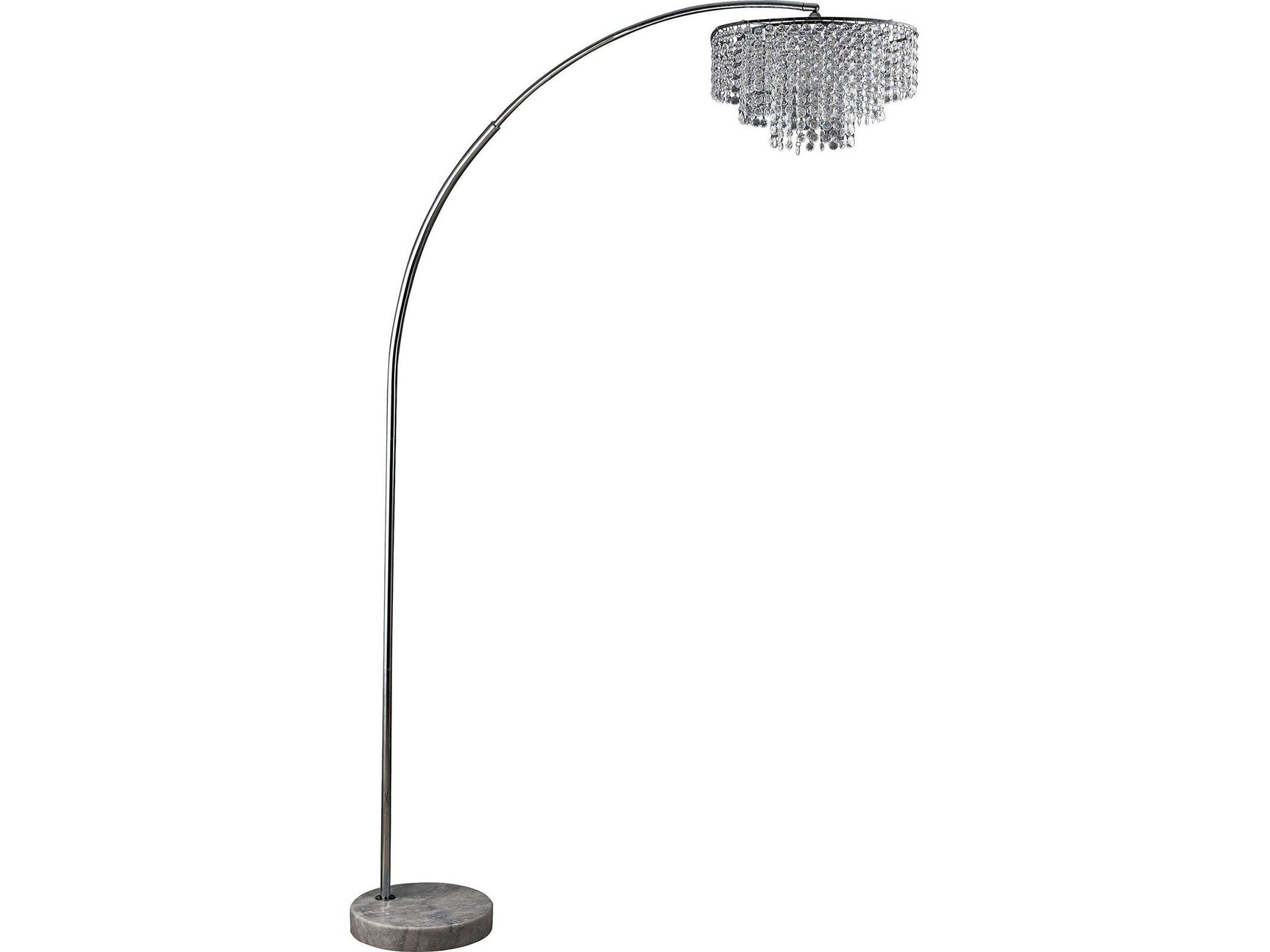 Julie Chrome Arch Lamp - Ornate Home