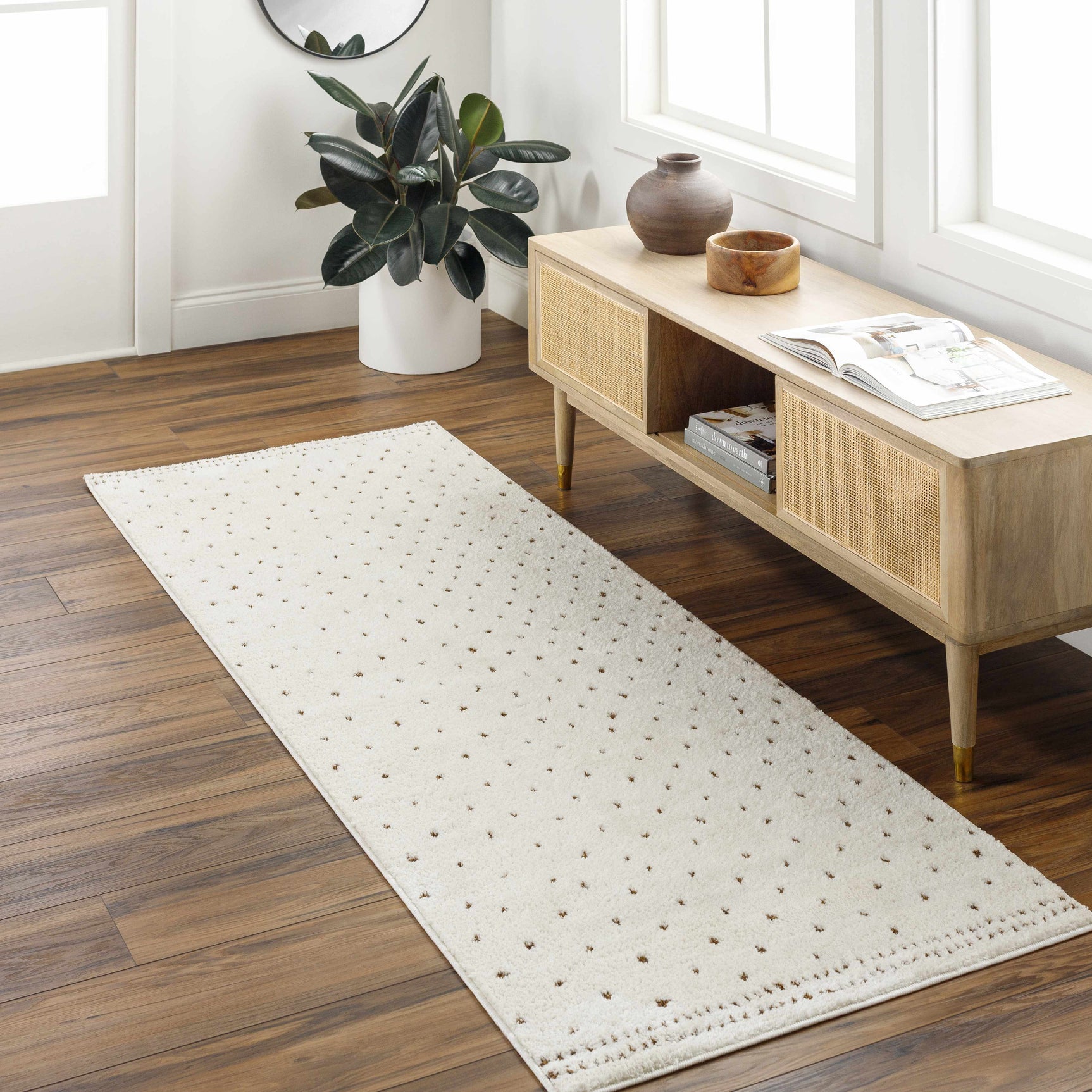 Julie Ivory & Brown Area Rug - Ornate Home