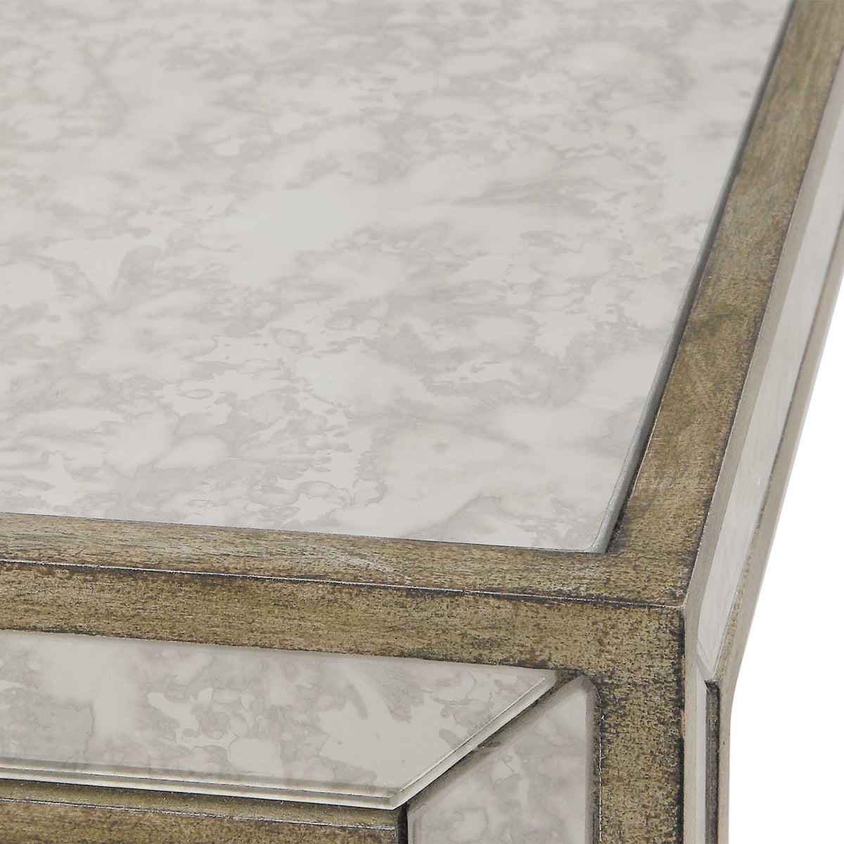 Julie Silver Mirrored End Table - Ornate Home
