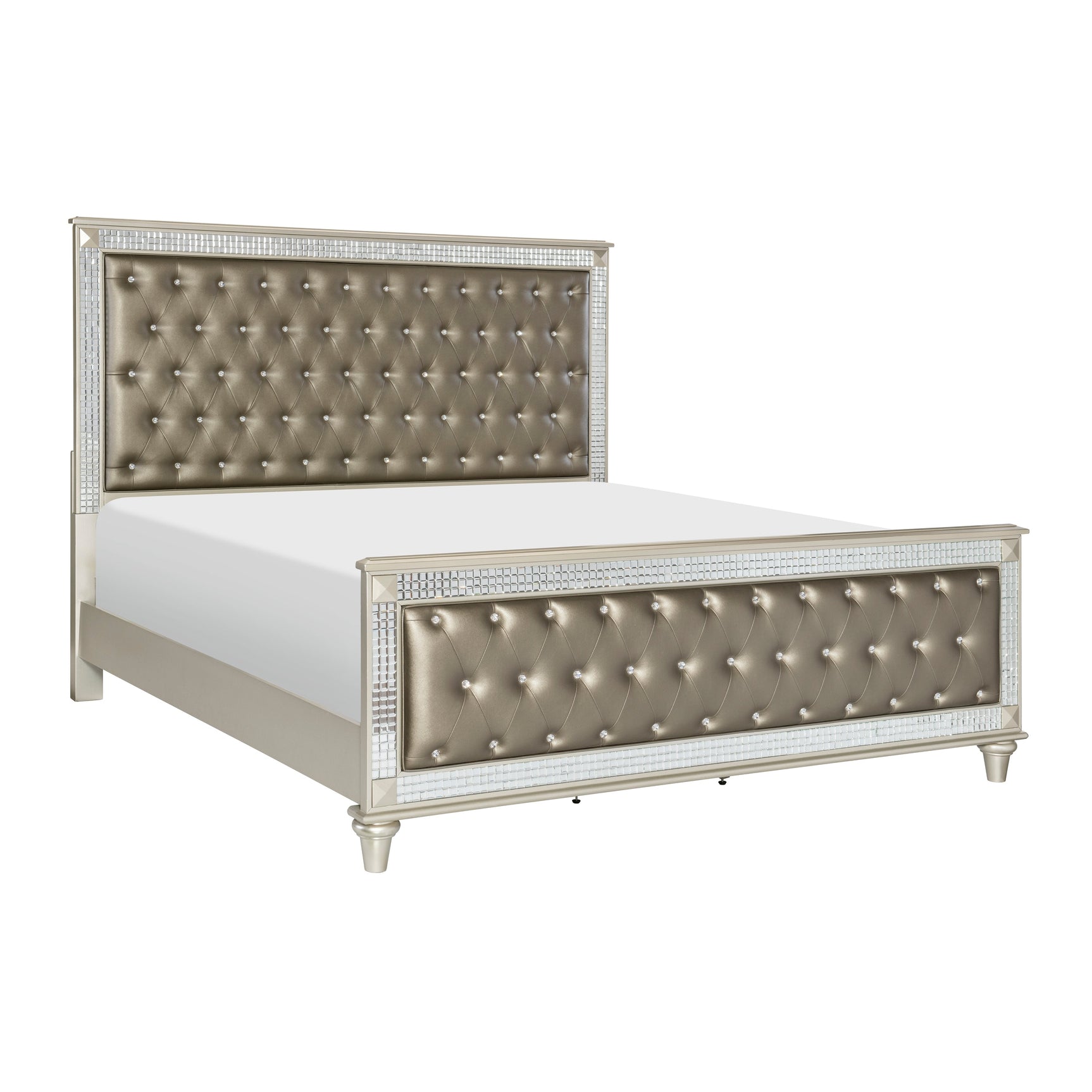Juliette Champagne Queen Bed - Ornate Home
