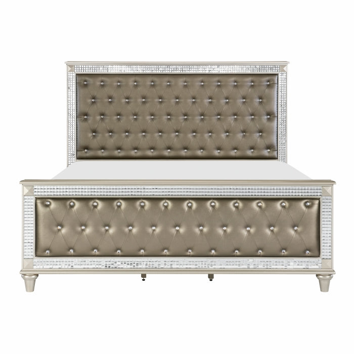 Juliette Champagne Queen Bed - Ornate Home