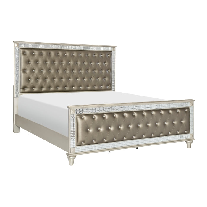Juliette Champagne Queen Bed - Ornate Home