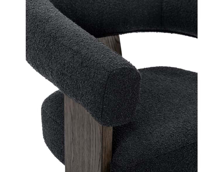 Julina Charcoal Upholstered Accent Chair - Ornate Home