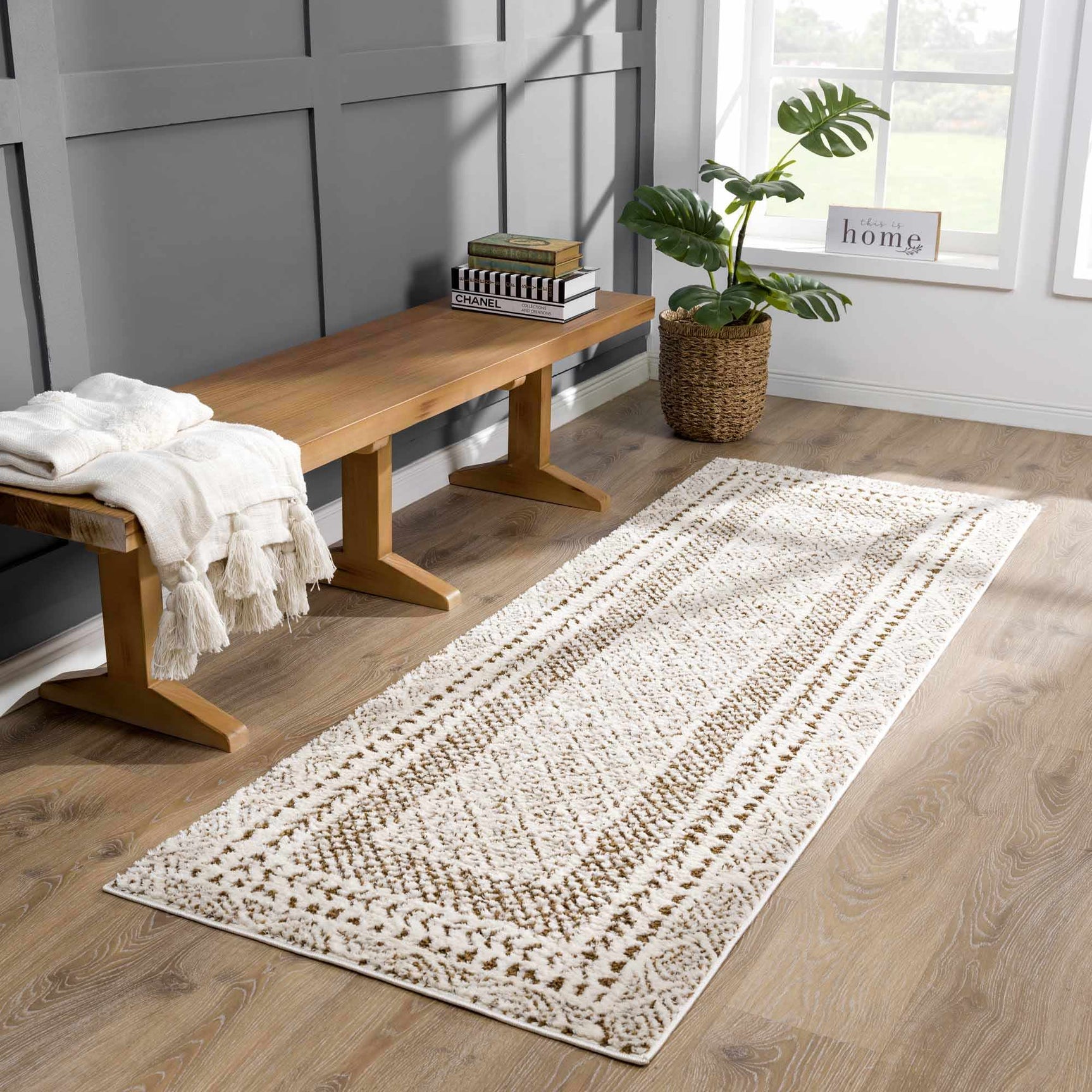Julio Scandi Boho Area Rug - Brown - Ornate Home