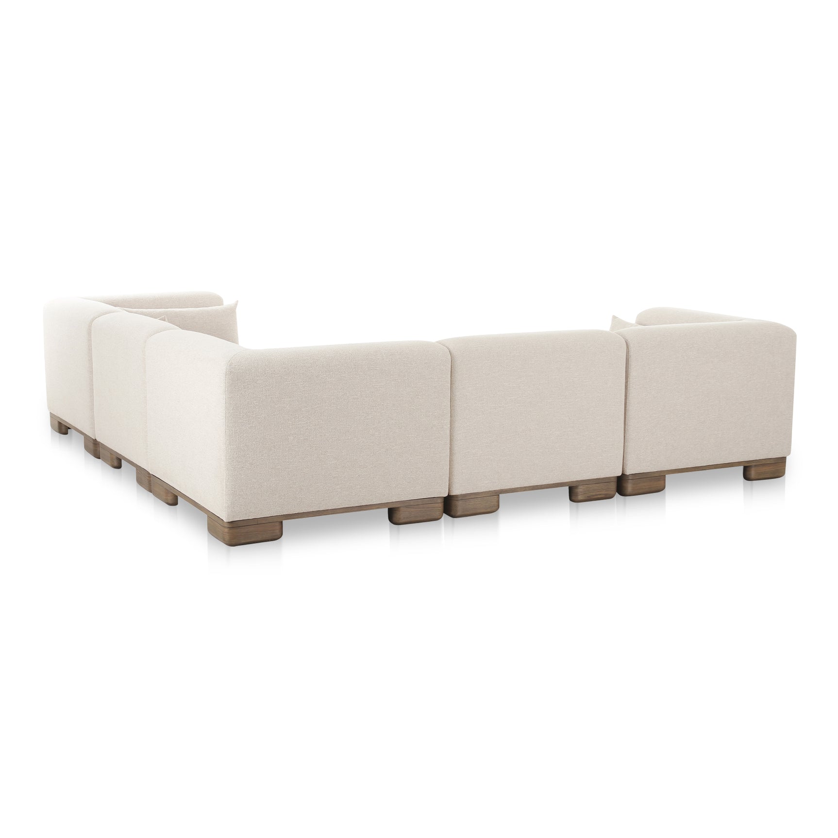 June Oatmeal Classic L Shaped Modular Sectional - Ornate Home