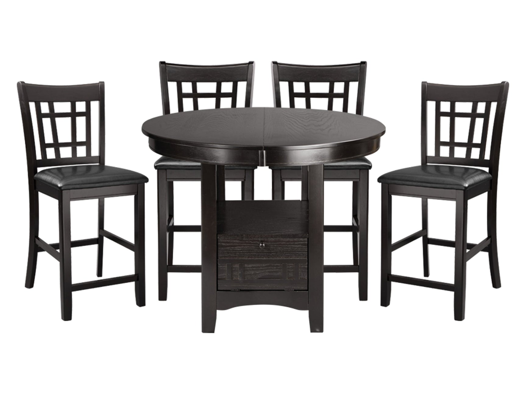 Junipero Dark Cherry 5-piece Dinig Table Set - Ornate Home