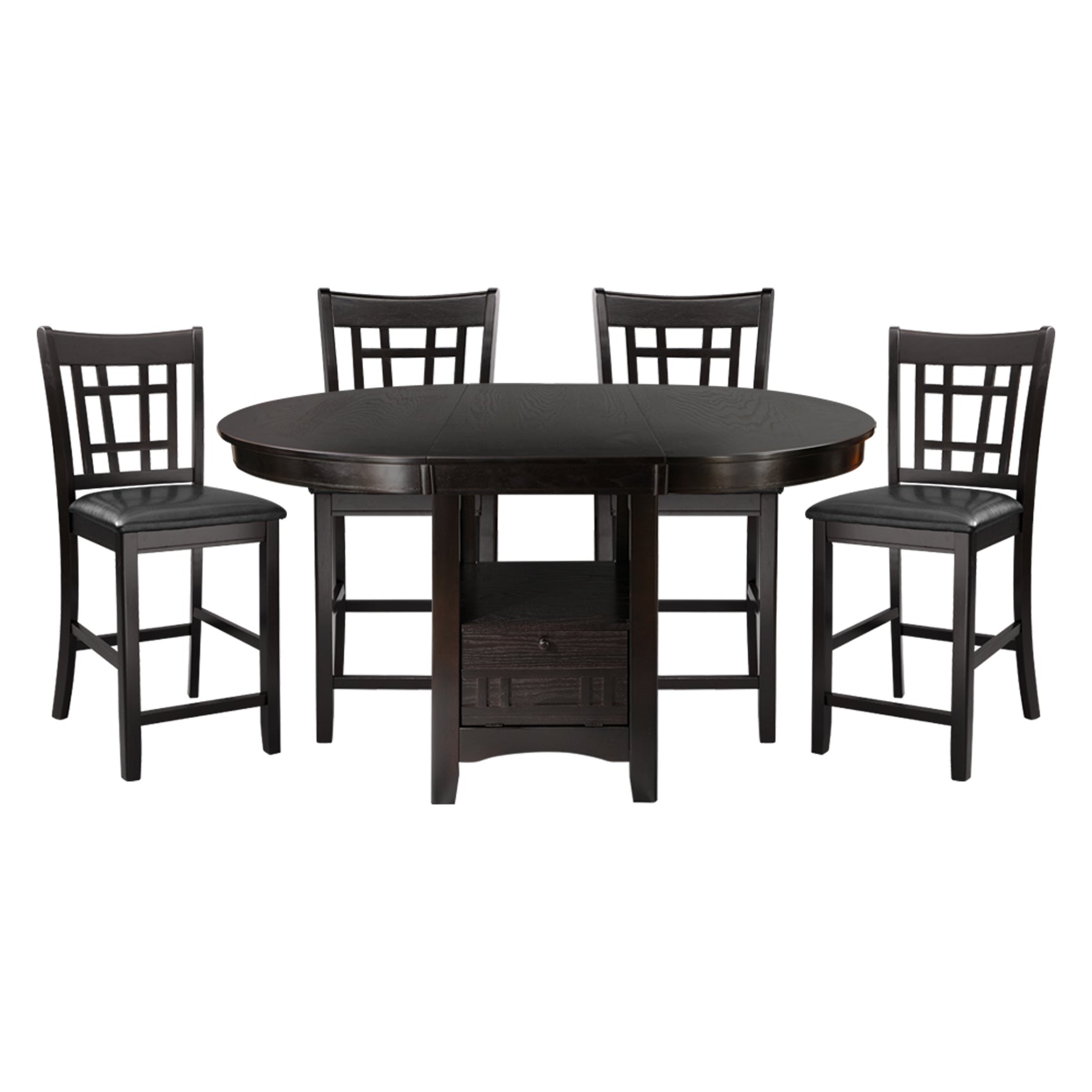 Junipero Dark Cherry 5-piece Dinig Table Set - Ornate Home