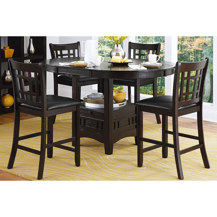 Junipero Espresso Extendable Counter Height Table - Ornate Home