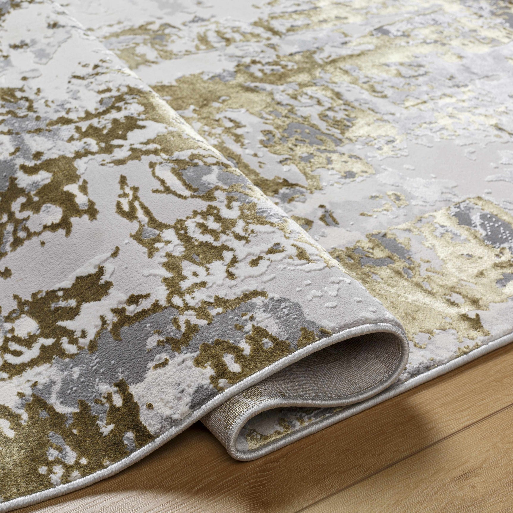 Junko Gray & Green Marble Area Rug - Clearance - Ornate Home