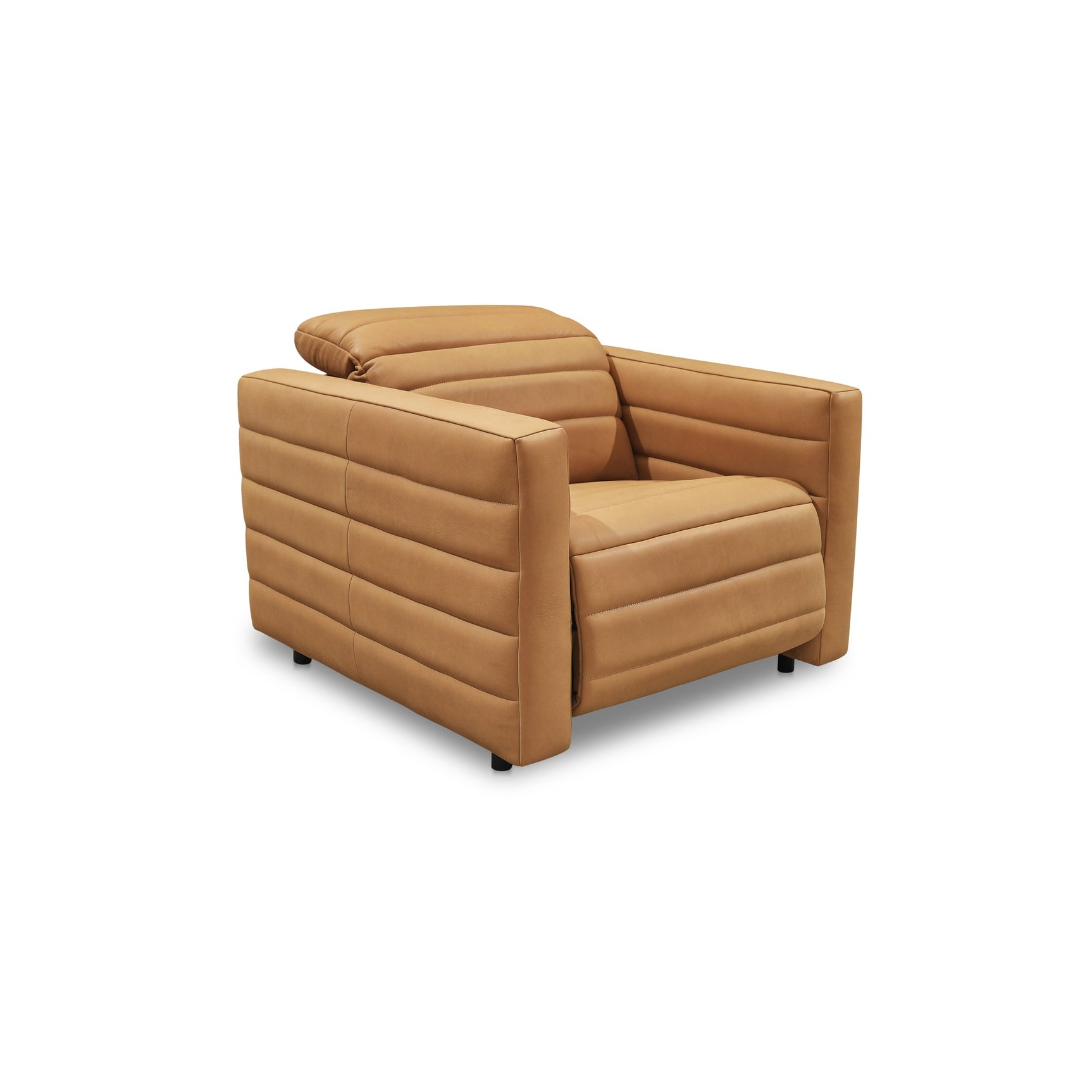 Juno Tan Leather Power Recliner Chair - Ornate Home