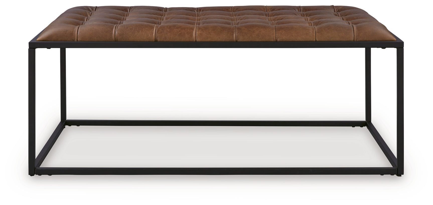 Junsor Brown/Black Coffee Table Ottoman - Ornate Home