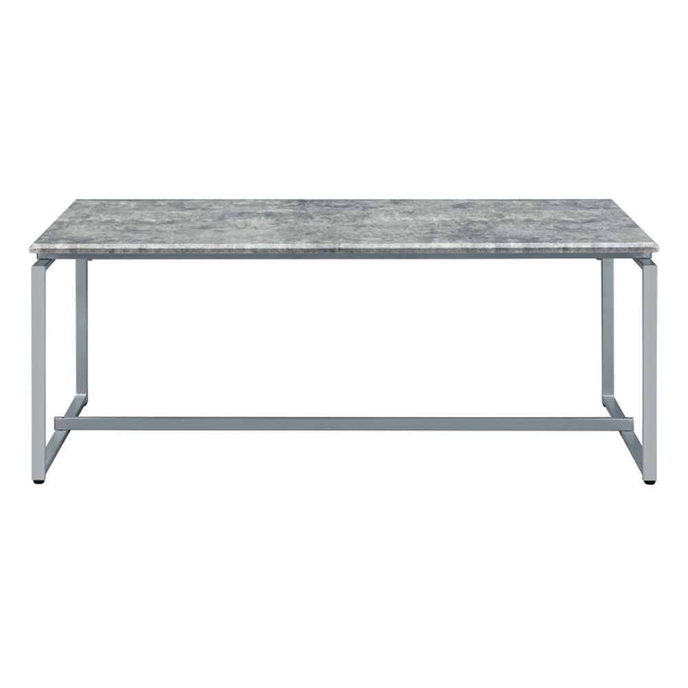 Jurgen Faux Concrete & Silver 3Pc Pack Coffee/End Set - Ornate Home