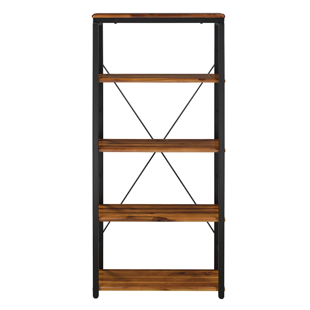 Jurgen Oak & Black Bookshelf - Ornate Home