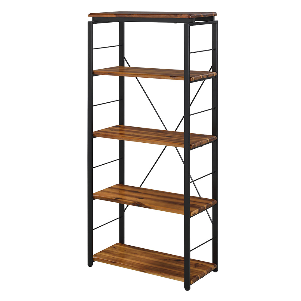 Jurgen Oak & Black Bookshelf - Ornate Home
