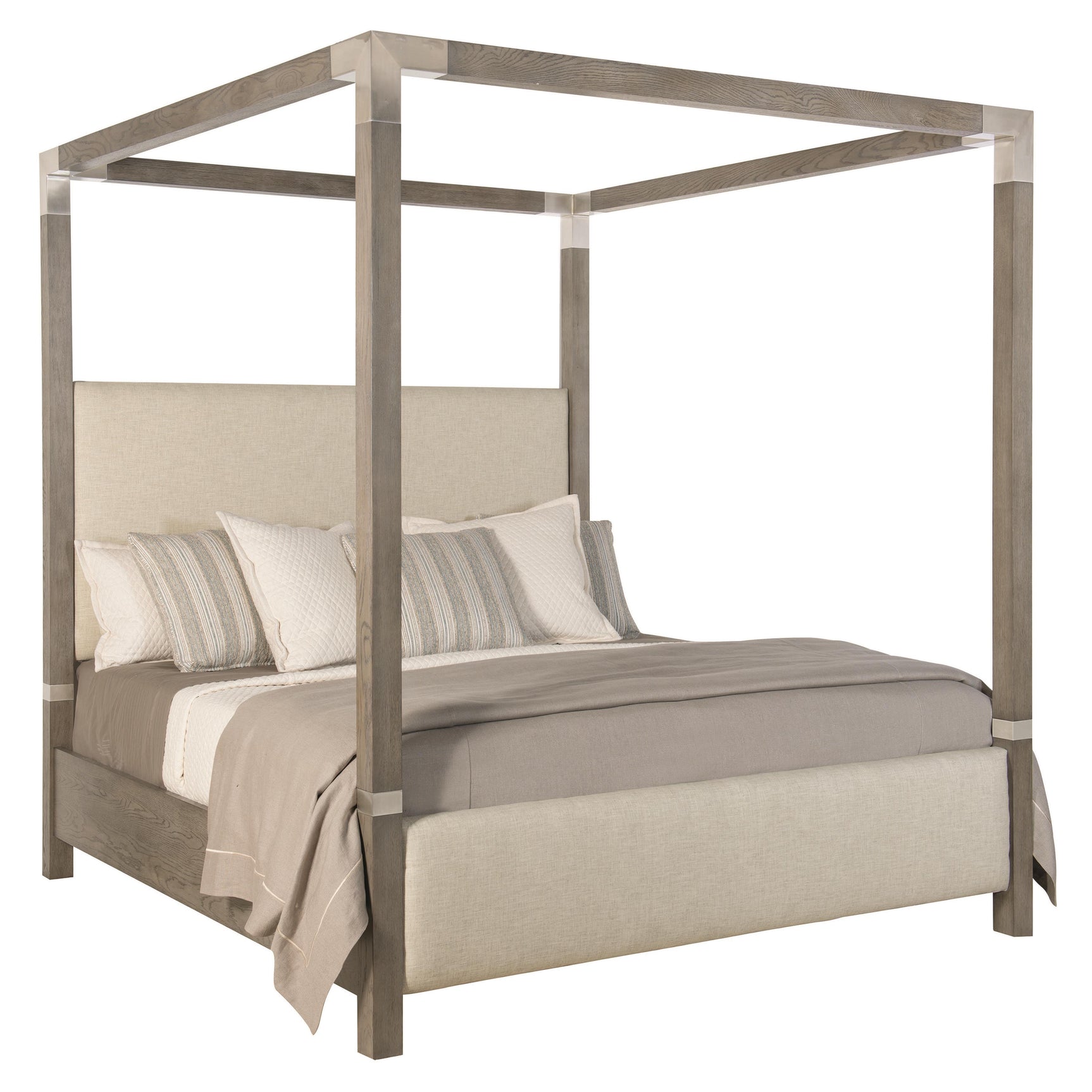 Palma Rustic Grey King Canopy Bed