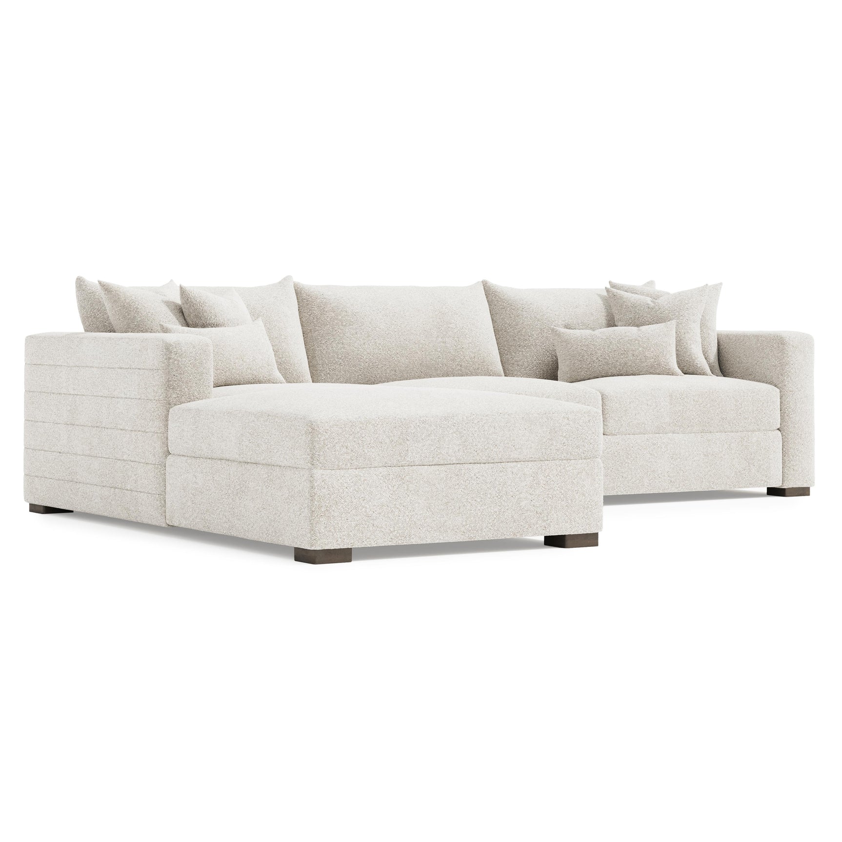 Helena Portobello Sectional Wood Foot