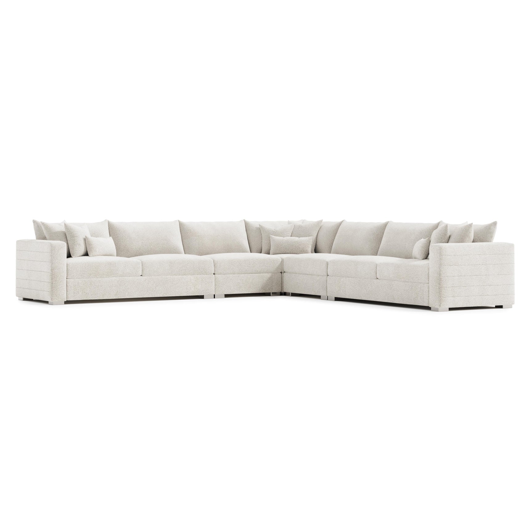 Helena Ivory Sectional Metal Foot