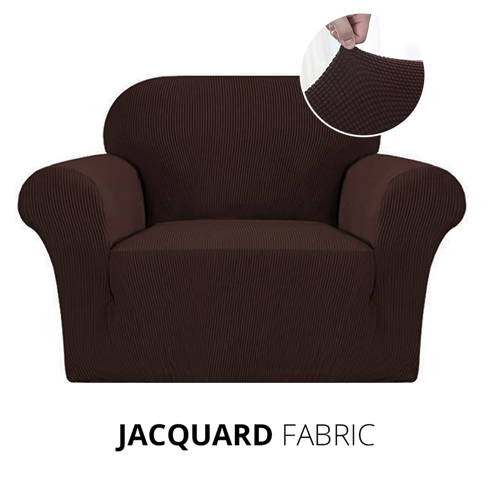 KAS Armchair Cover 4-Styles Elastic Sofa Cover Couch Covers for Living Room Stretchable Slipcover for Chairs - 1 Seater Chair Slip Cover - Ornate Home