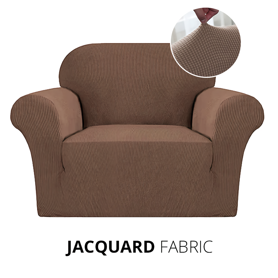 KAS Armchair Cover 4-Styles Elastic Sofa Cover Couch Covers for Living Room Stretchable Slipcover for Chairs - 1 Seater Chair Slip Cover - Ornate Home
