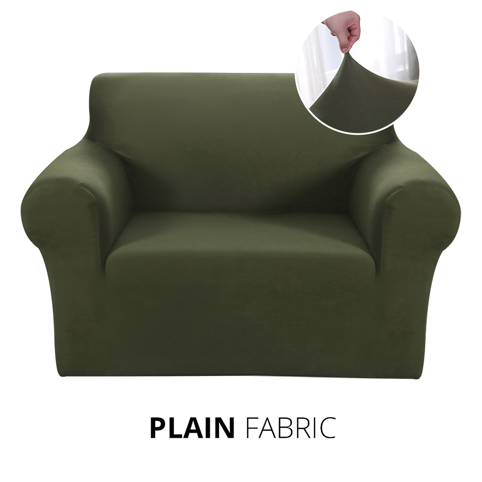 KAS Armchair Cover 4-Styles Elastic Sofa Cover Couch Covers for Living Room Stretchable Slipcover for Chairs - 1 Seater Chair Slip Cover - Ornate Home