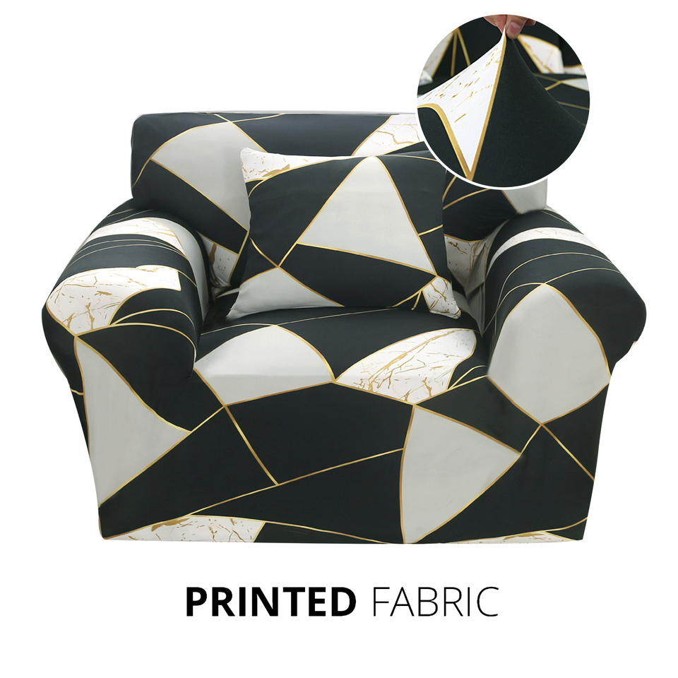 KAS Armchair Cover 4-Styles Elastic Sofa Cover Couch Covers for Living Room Stretchable Slipcover for Chairs - 1 Seater Chair Slip Cover - Ornate Home