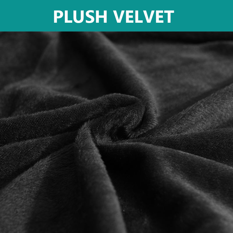 KAS Soft Plush Velvet Recliner Chair Cover - Fleece Armchair Slipcover with Pocket - 4 Pieces Furniture Cover Protector for Reclining Chair - Ornate Home