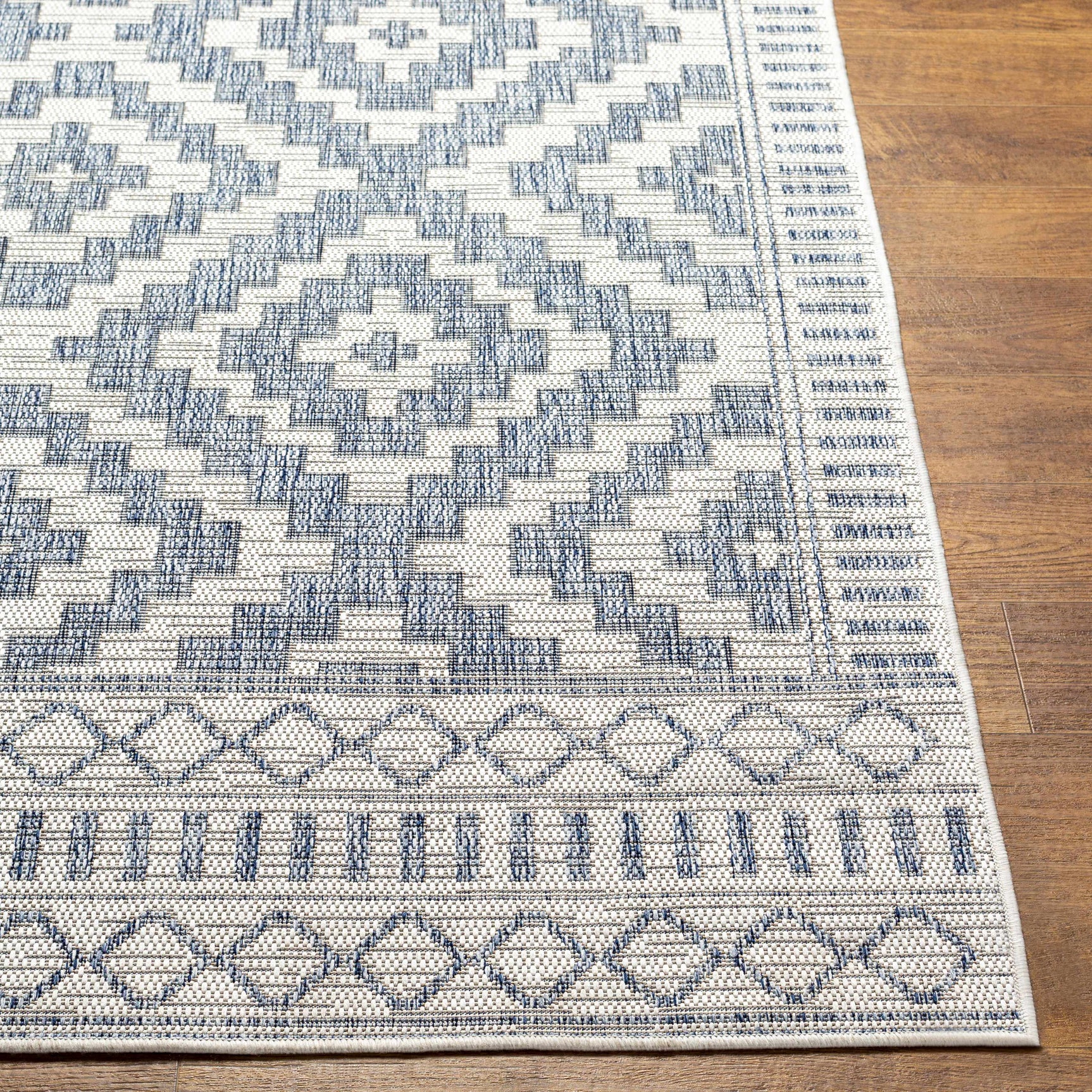 Kabala Dark Blue Outdoor Area Rug - Clearance - Ornate Home