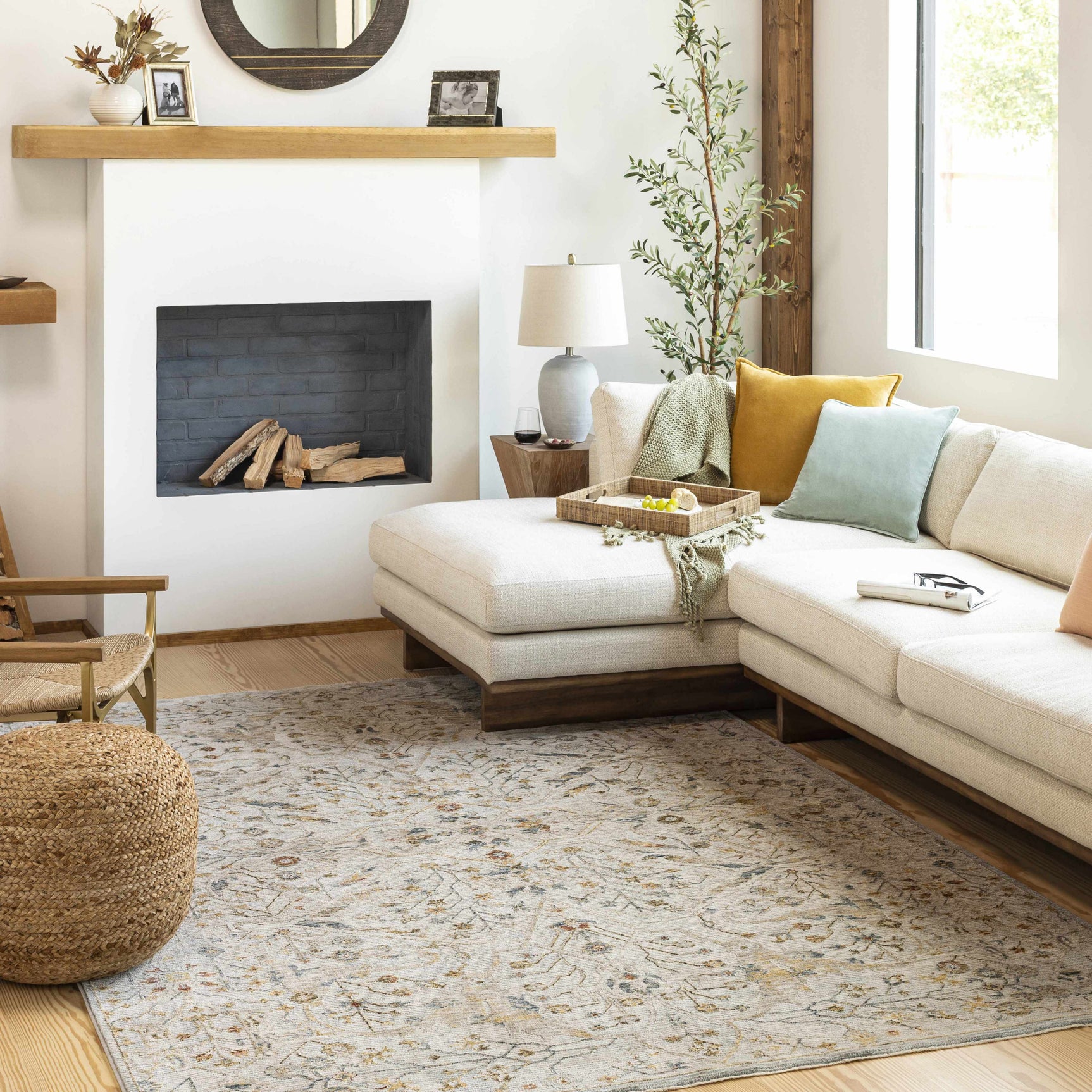 Kabungahan Oushak Style Floral Rug - Ornate Home