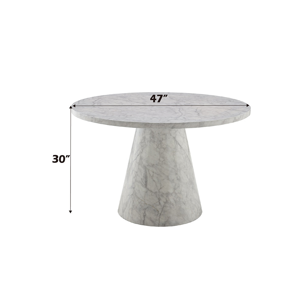 Kacey Engineered Stone Round Dining Table - Ornate Home