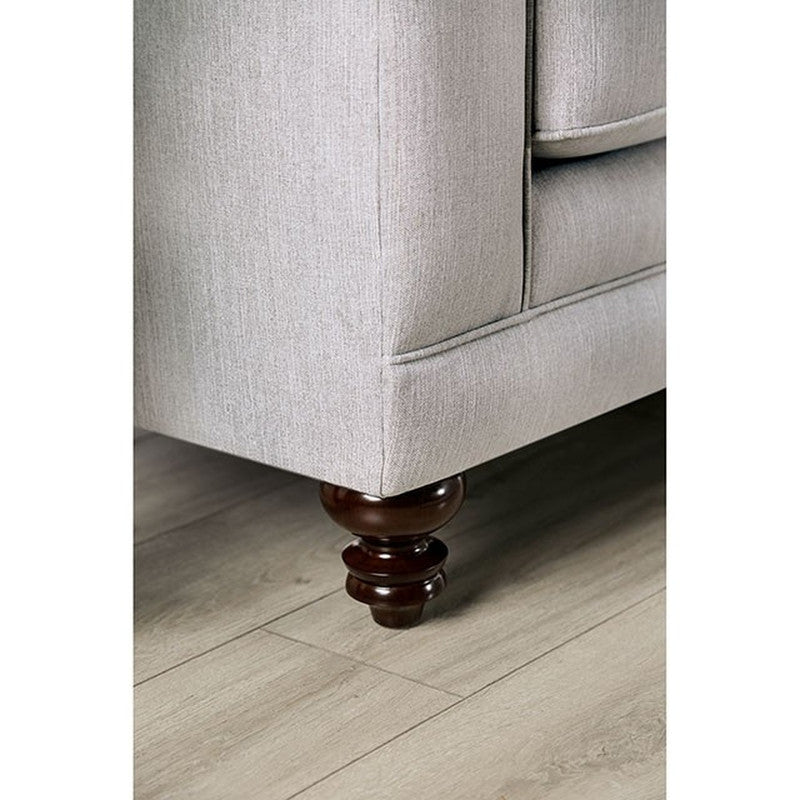 Kacey Light Gray/Powder Blue/Pale Plum Loveseat - Ornate Home
