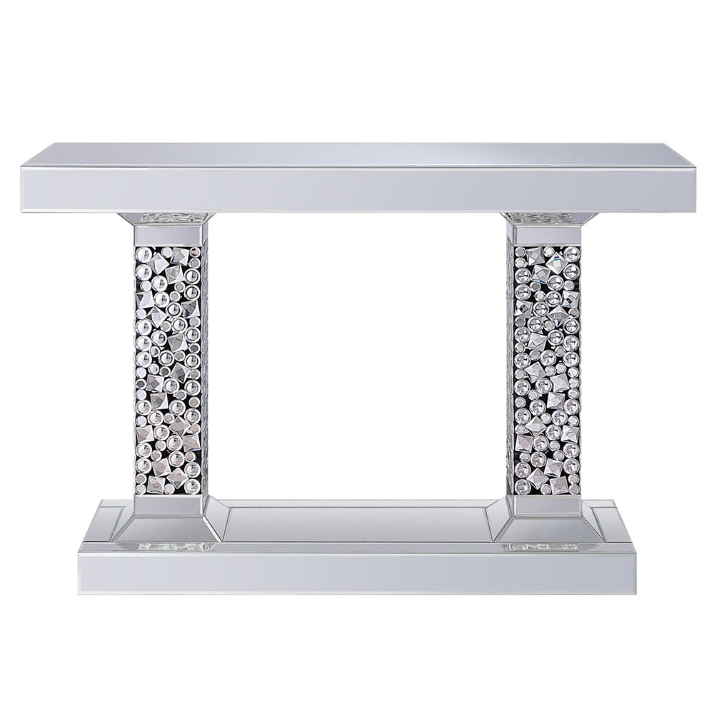 Kachina Mirrored & Faux Gems Console Table - Ornate Home