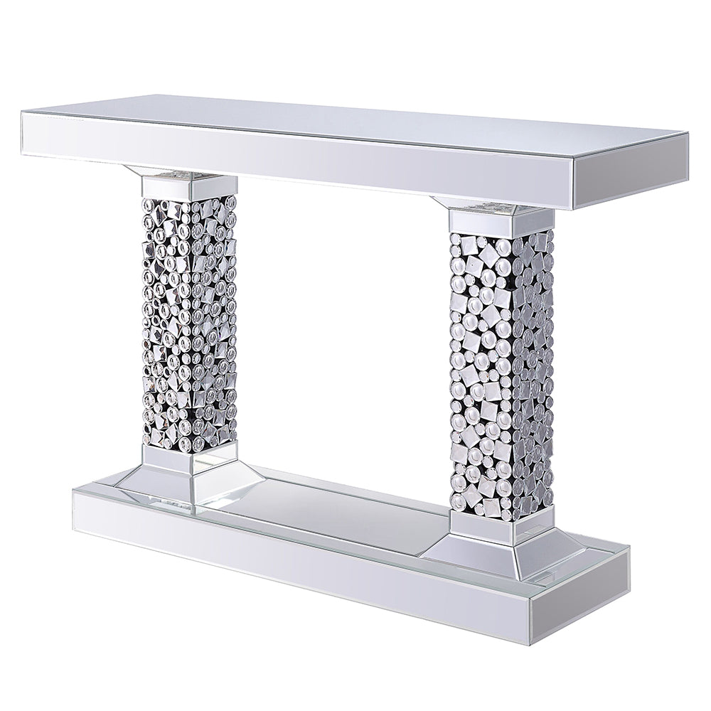 Kachina Mirrored & Faux Gems Console Table - Ornate Home