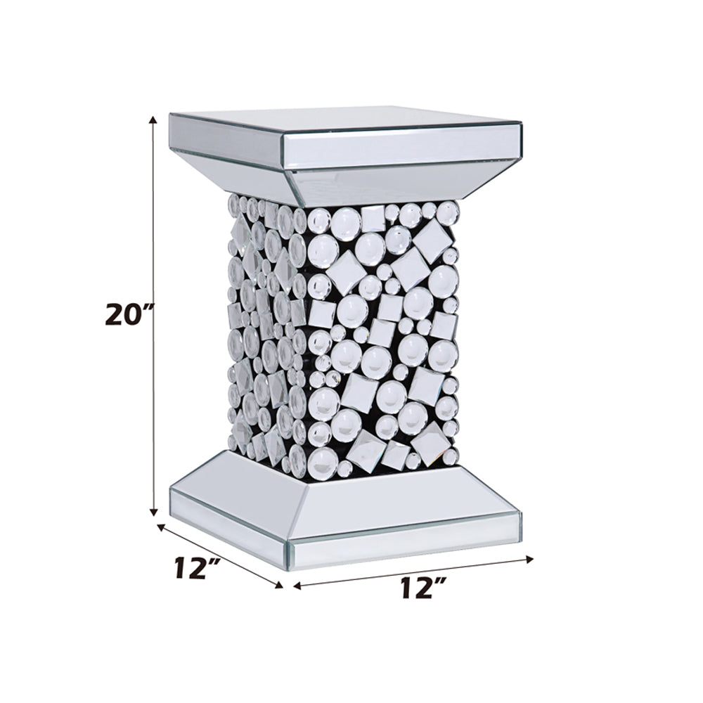Kachina Mirrored & Faux Gems End Table - Ornate Home