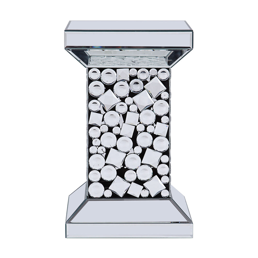 Kachina Mirrored & Faux Gems End Table - Ornate Home