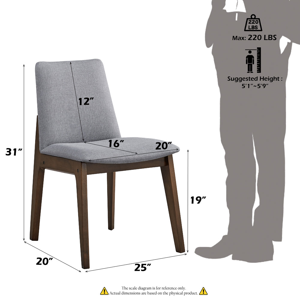 Kaela Walnut Side Chair (Set Of 2) - Ornate Home