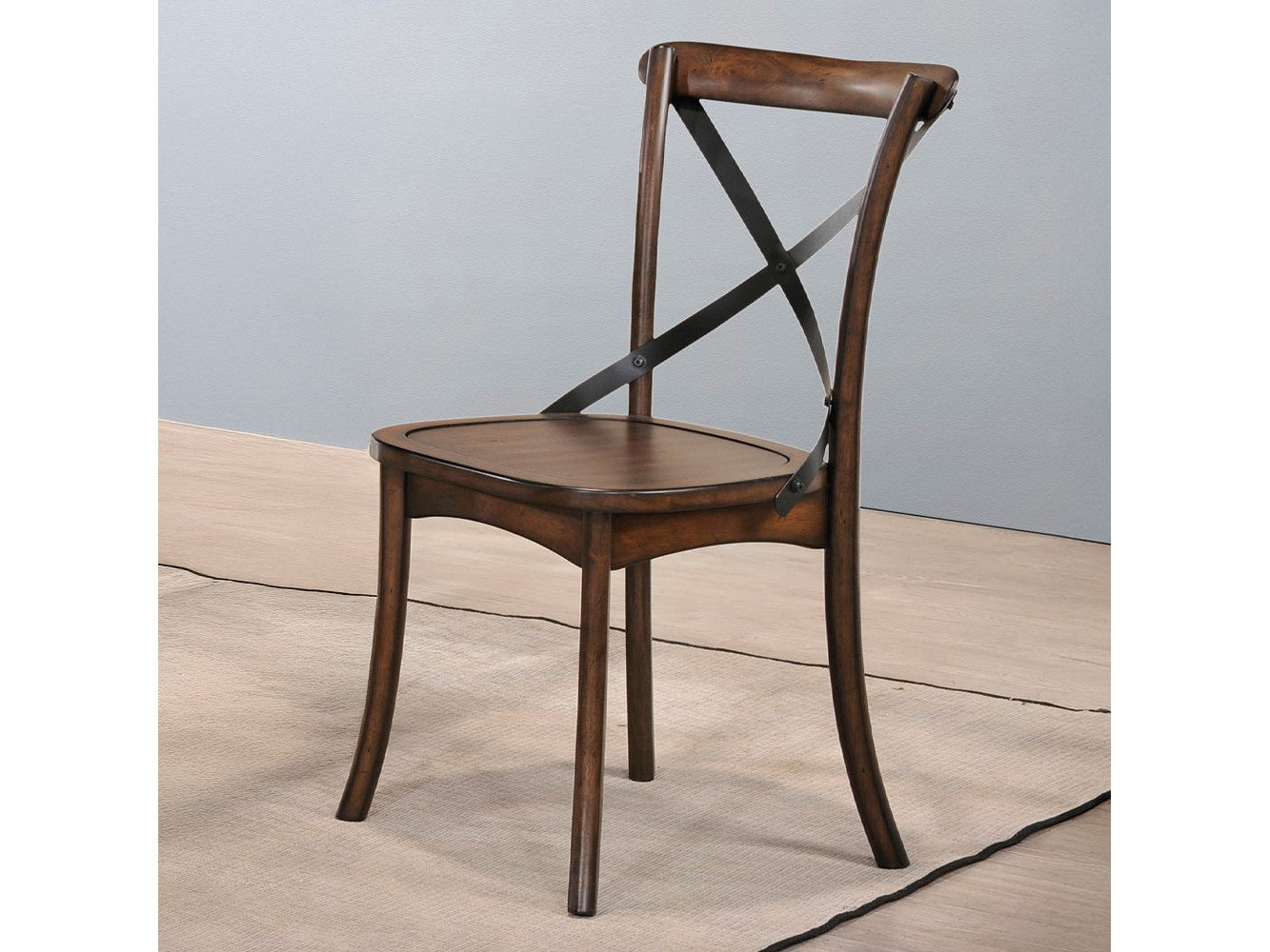 Kaelyn Side Chair in Dark Oak and Black (Set of 2) 73032 - Ornate Home