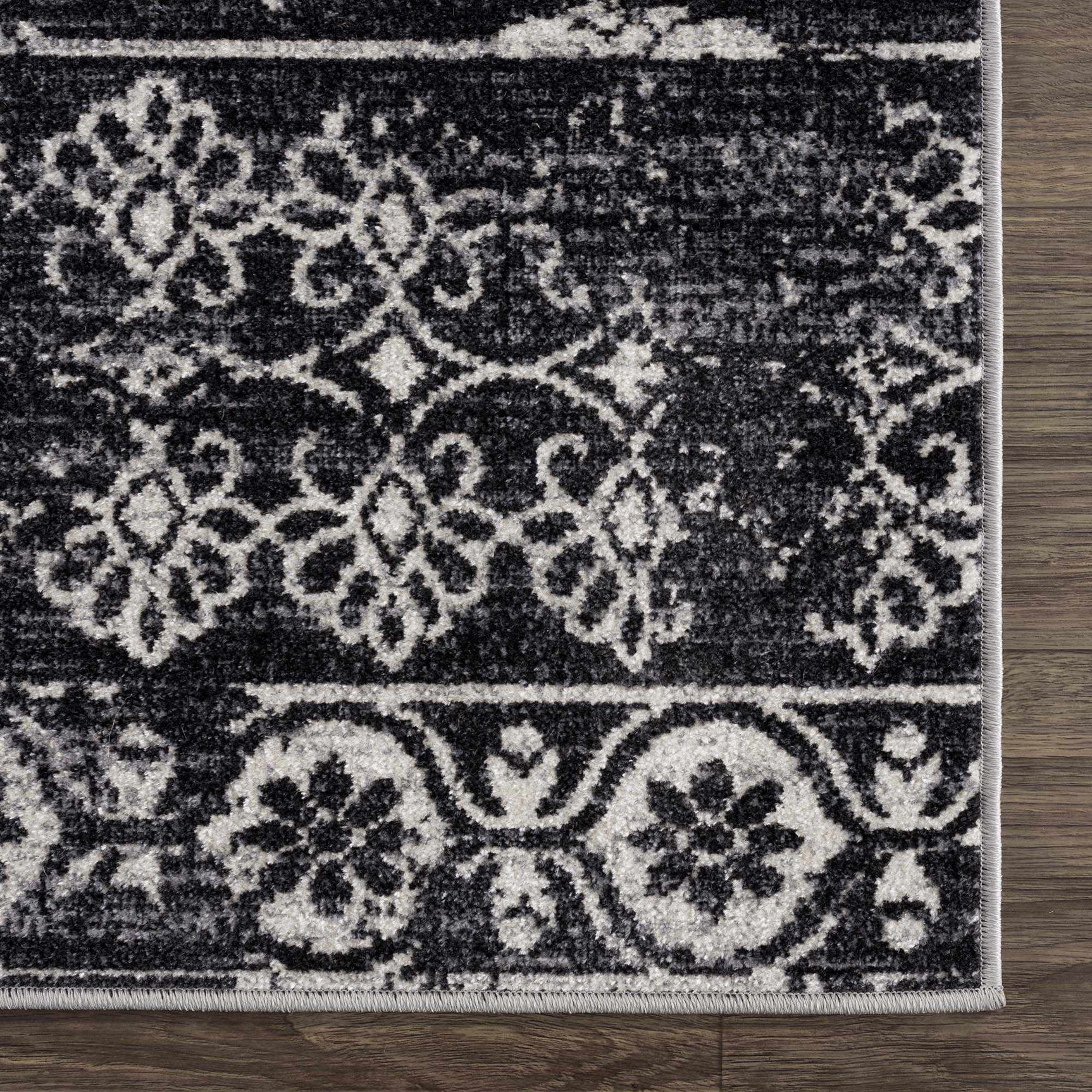 Kahraman Black & White Washable Rug - Clearance - Ornate Home