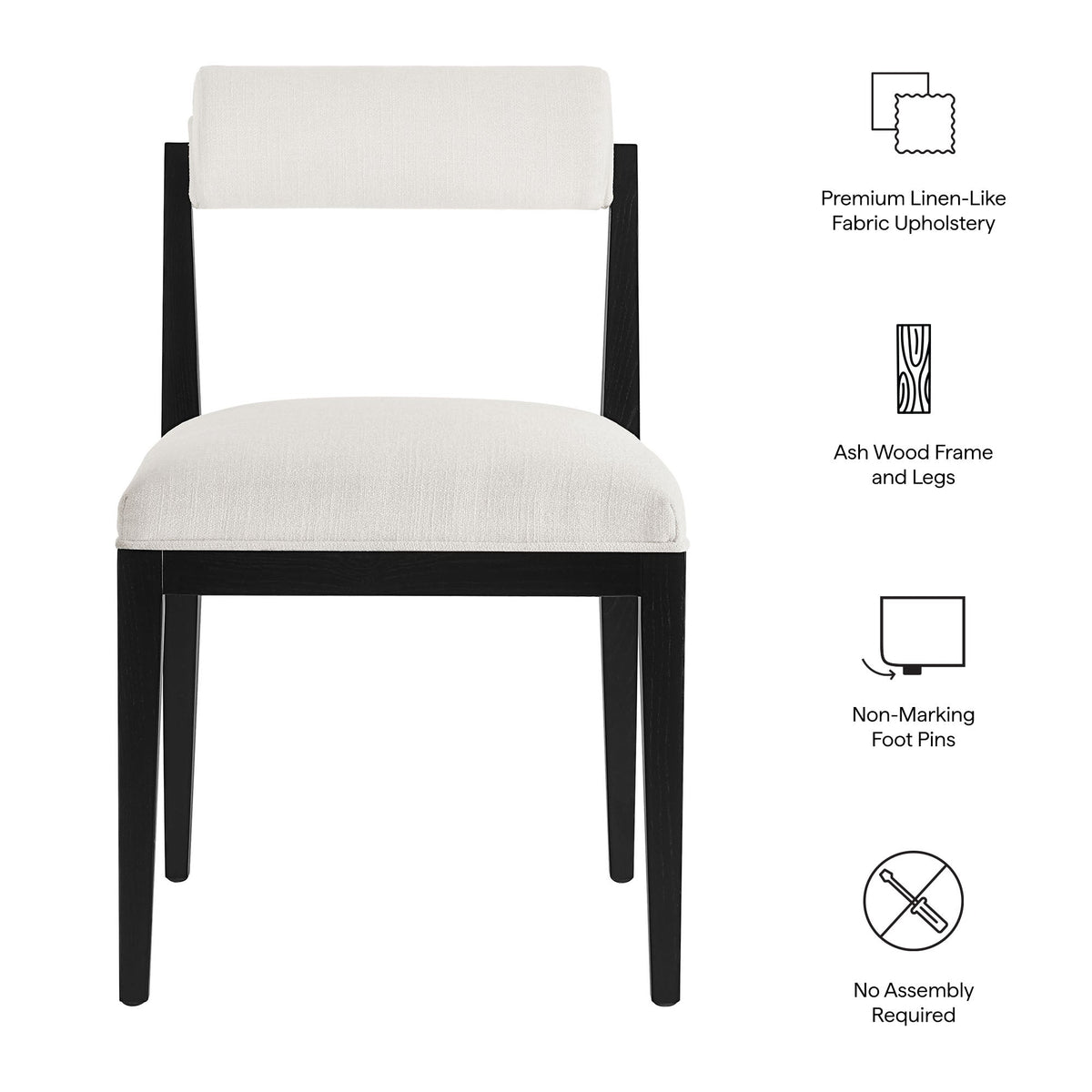Kai Salt Fabric Dining Chair (Set of 2) - Ornate Home
