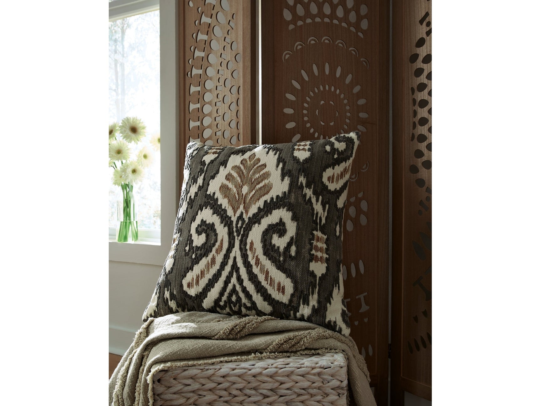 Kaidney Ivory/Gray/Gold Pillow (Set of 4) - Ornate Home