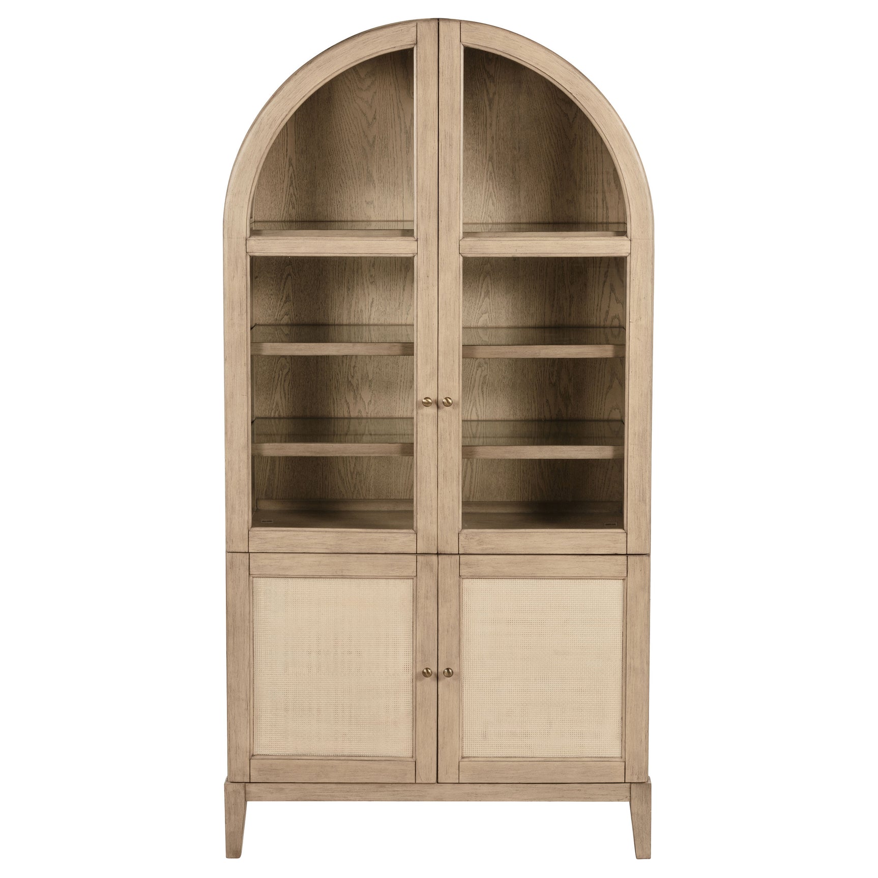 Kailani Beige Oak Display Cabinet - Ornate Home