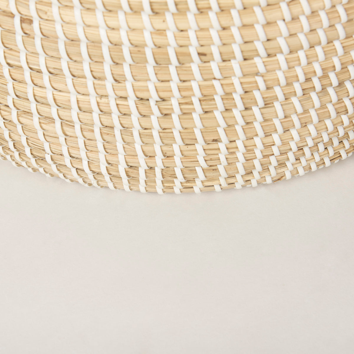 Kairi Brown Seagrass Floor Baskets with Lids and Handles (Set of 2)