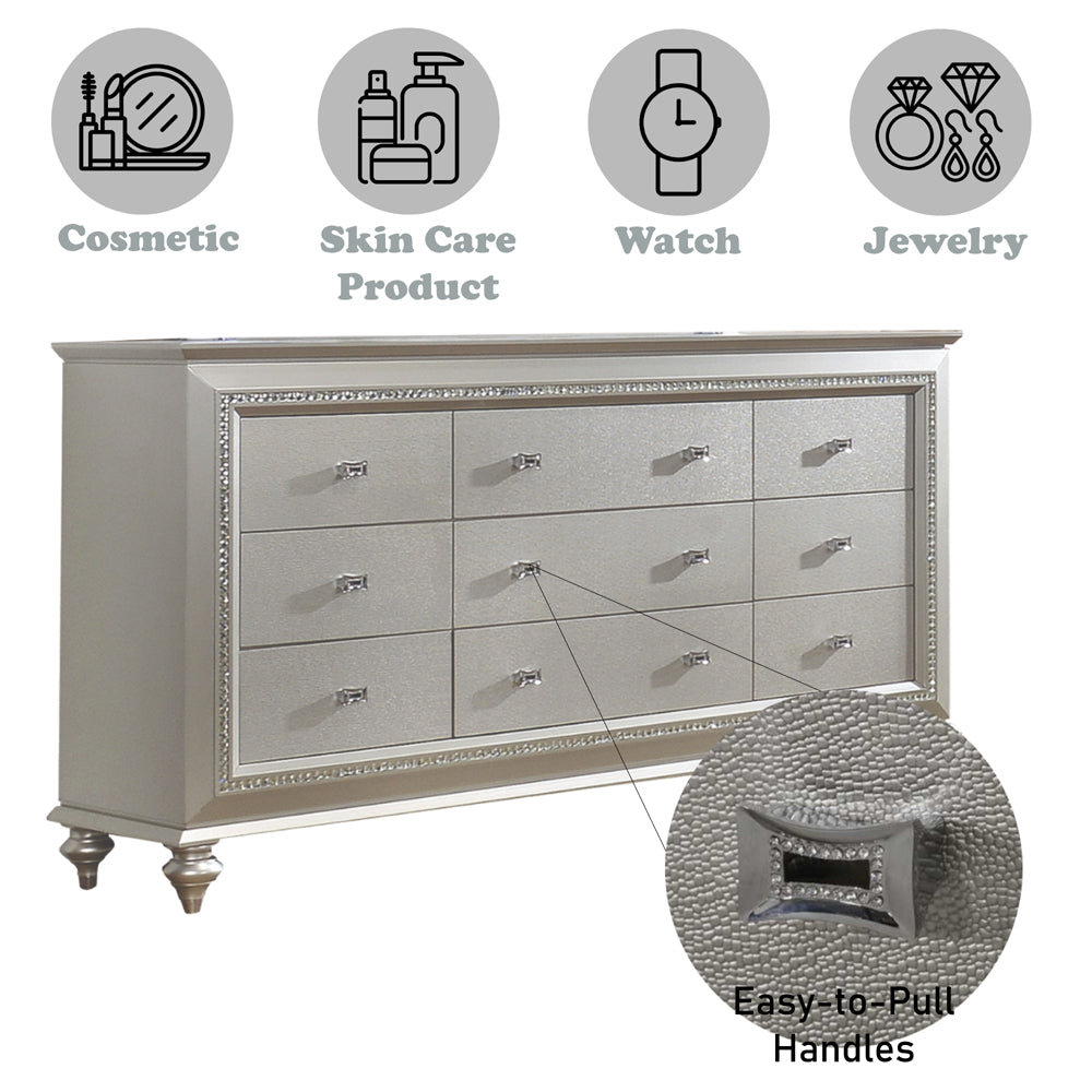 Kaitlyn Champagne Dresser - Ornate Home